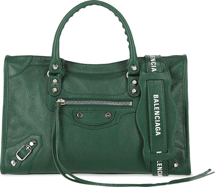 Balenciaga Mini Neo Classic City Bag Green Croc Embossed – Coco Approved  Studio