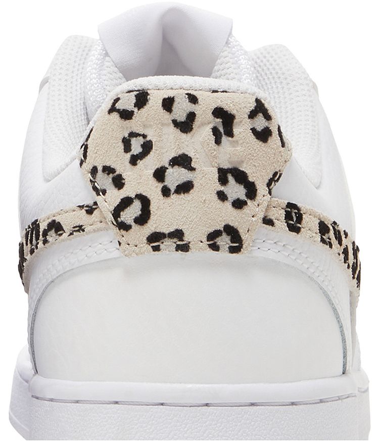 Wmns Court Vision Low Leopard Swoosh   White