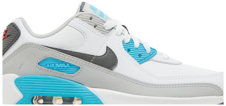 Nike Air Max 90 Leather GS White Chlorine Blue