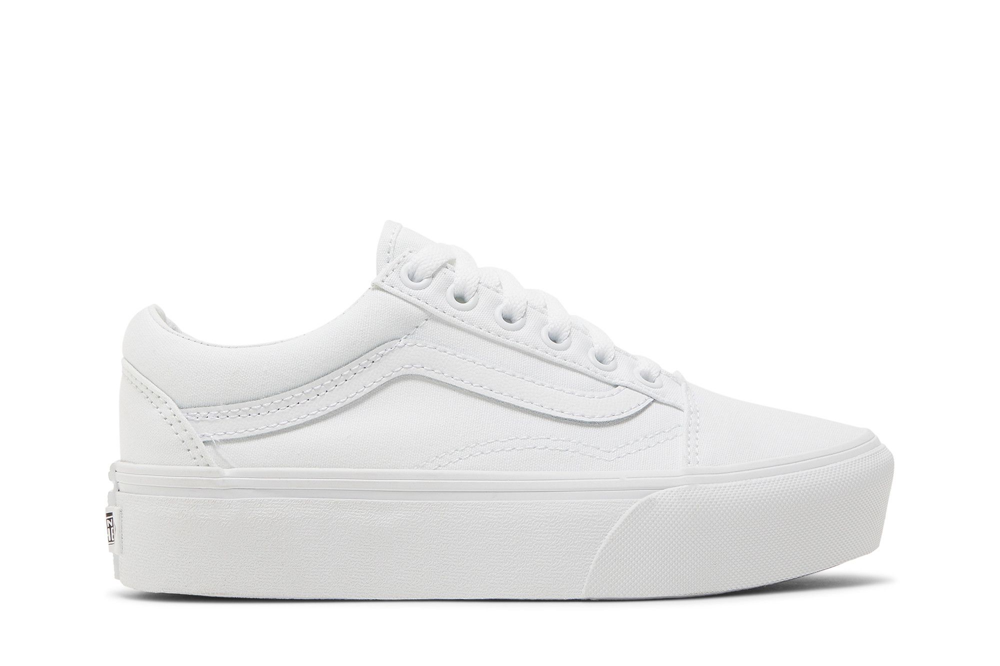 White platform old sales skool vans
