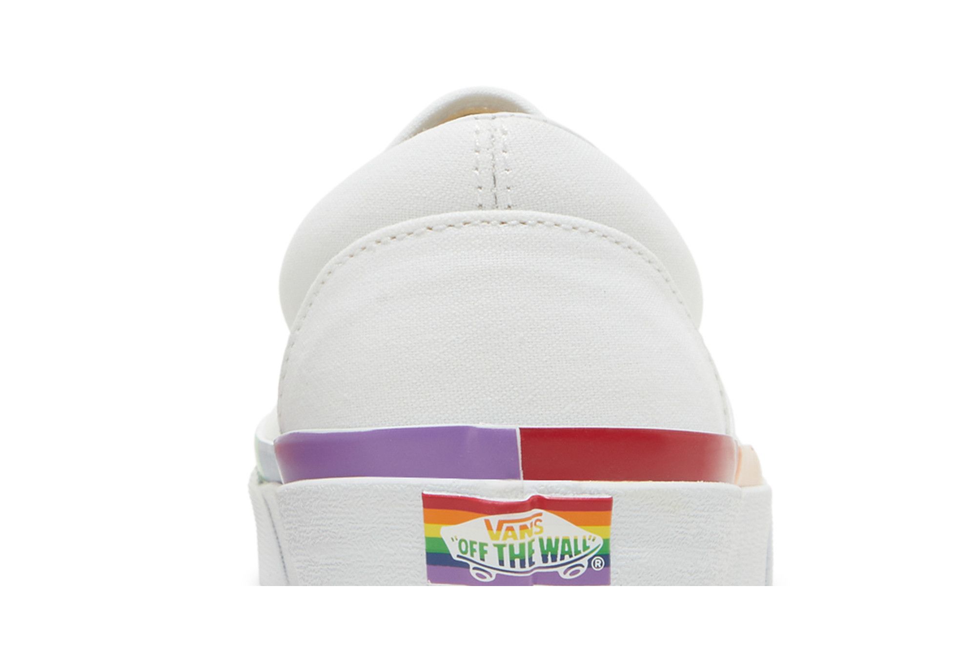 Rainbow white vans sale
