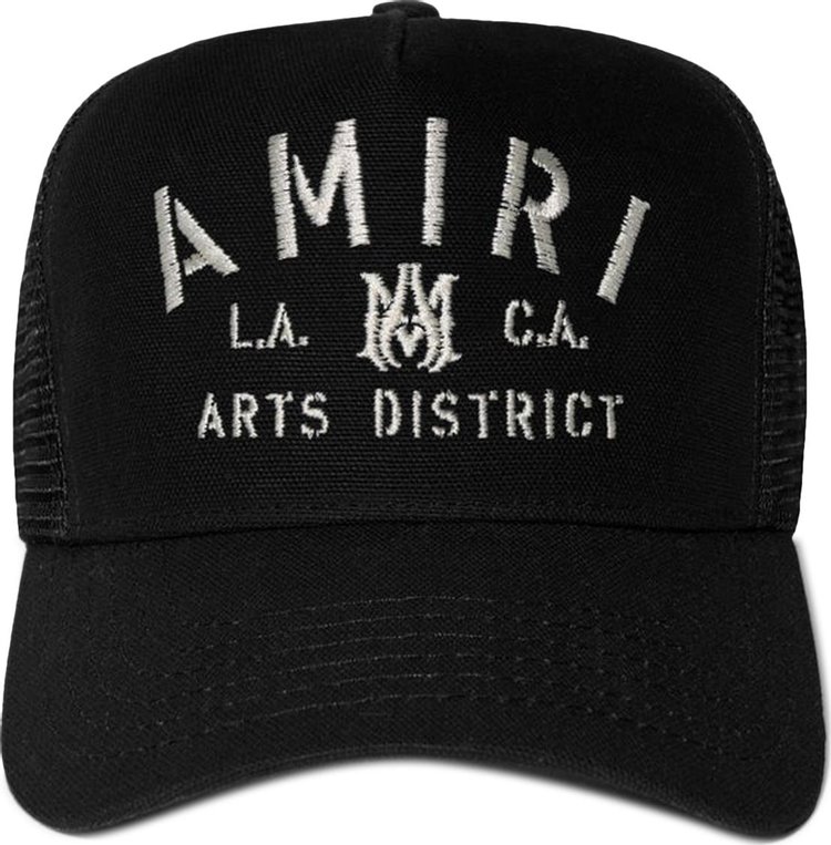 Amiri Stencil Trucker Hat Black