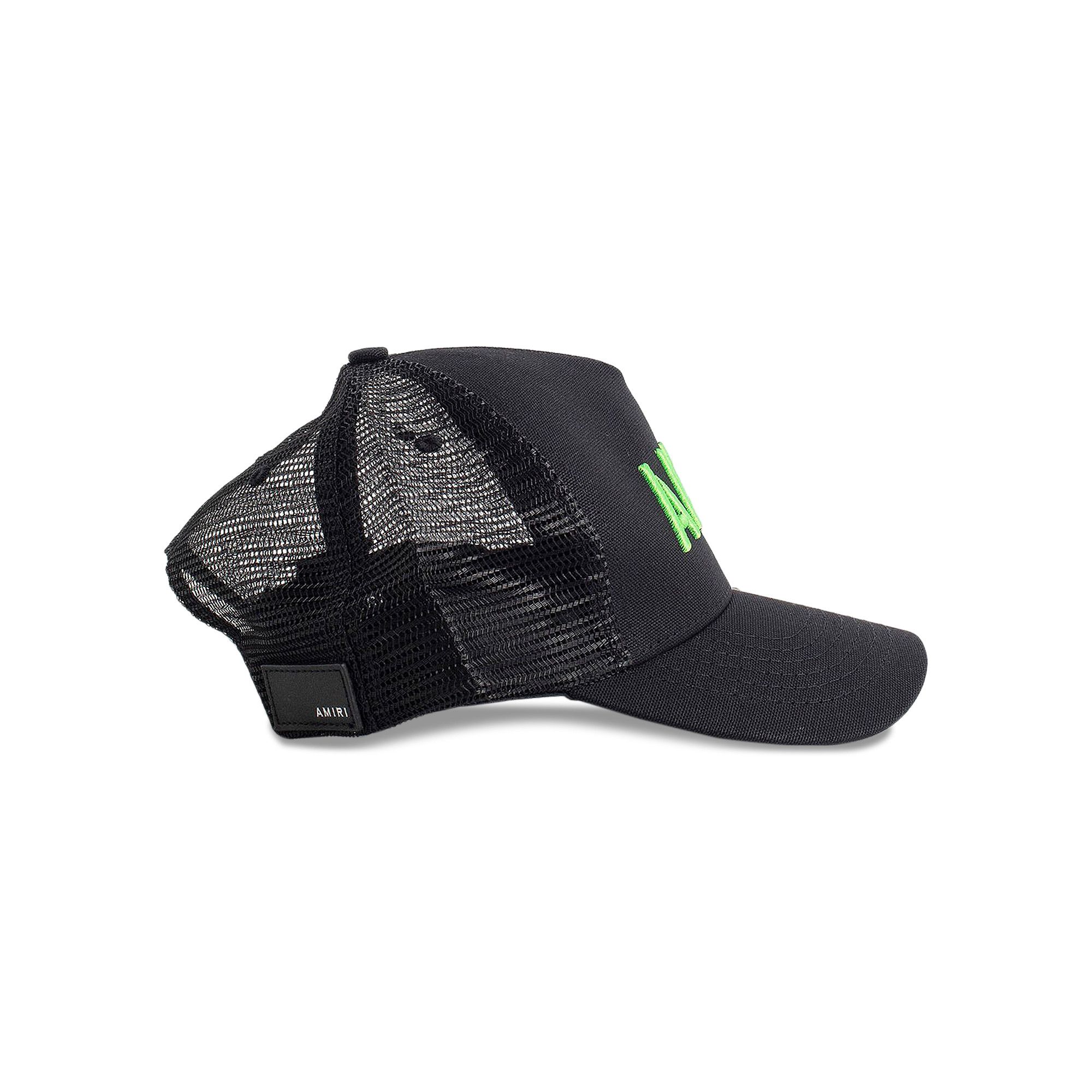 Buy Amiri Stencil Trucker Hat 'Black/Lime' - PF22MAH006 763