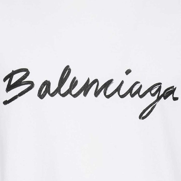 Balenciaga Medium Fit T Shirt WhiteBlack