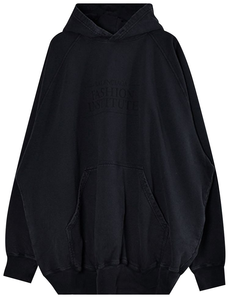 Balenciaga Oversized Hoodie Washed Black