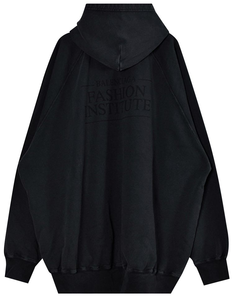 Balenciaga Oversized Hoodie Washed Black