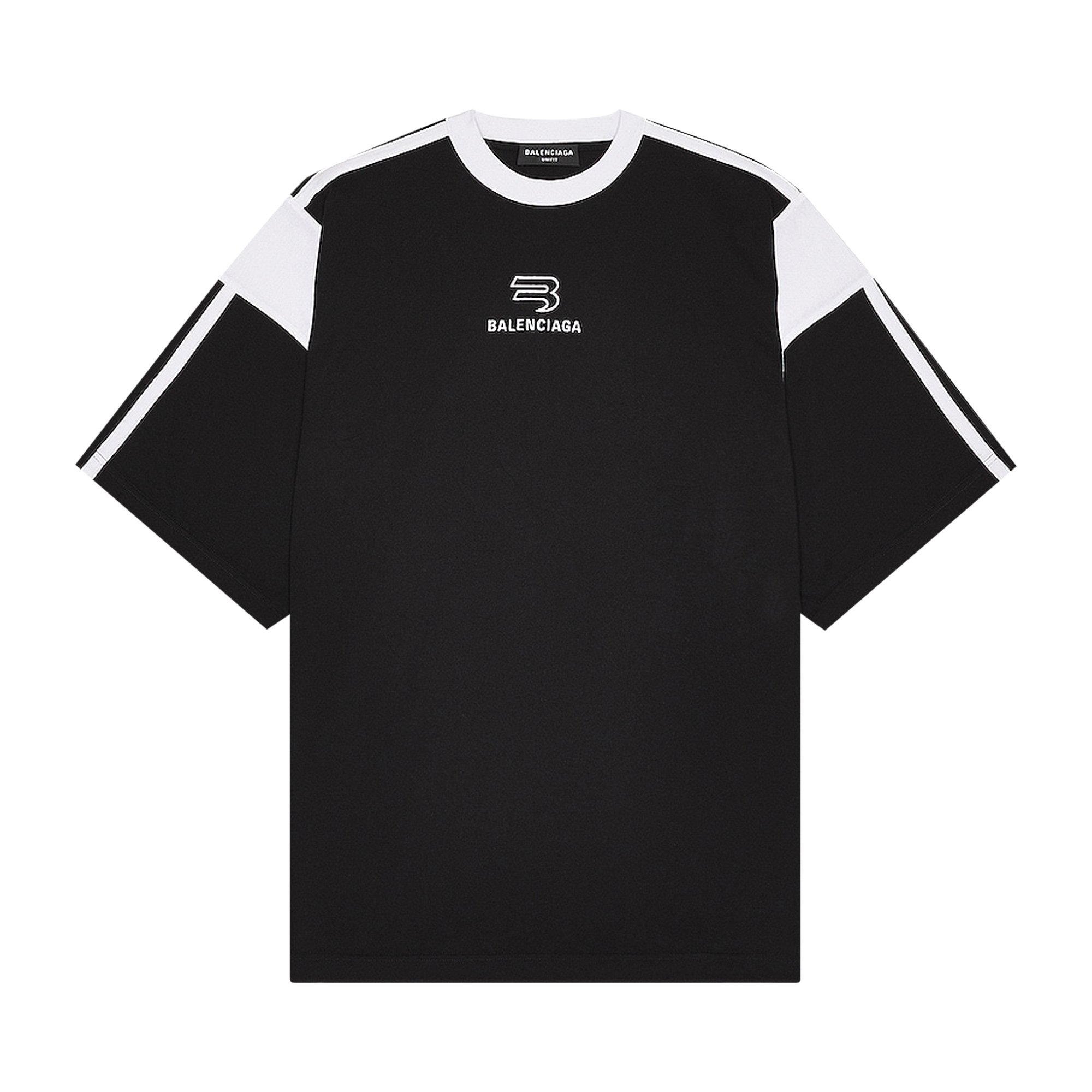 Buy Balenciaga Sporty B T-Shirt Boxy Fit 'Black/White' - 699182 