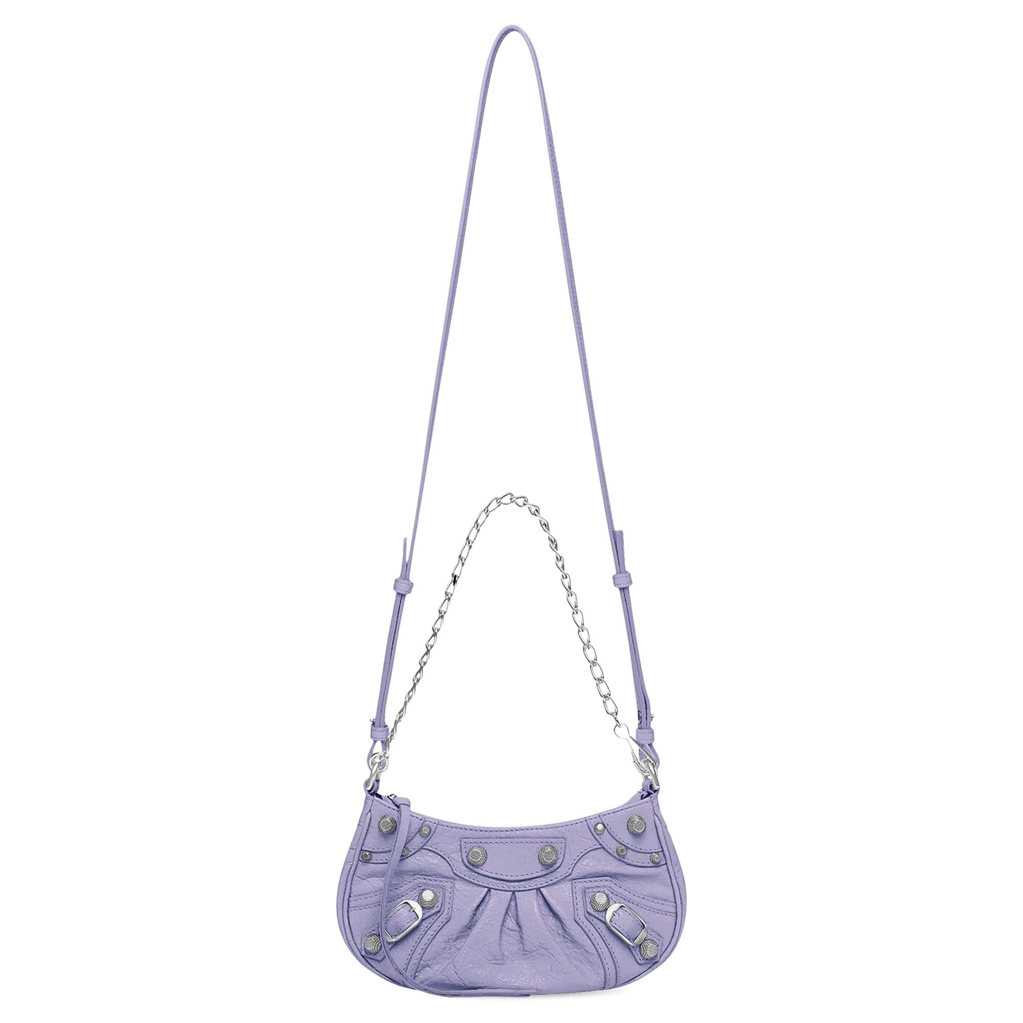 Buy Balenciaga Le Cagole Mini Purse With Chain 'Light Purple