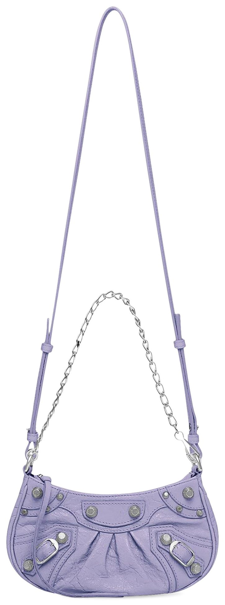 Balenciaga Le Cagole Mini Purse With Chain Light Purple