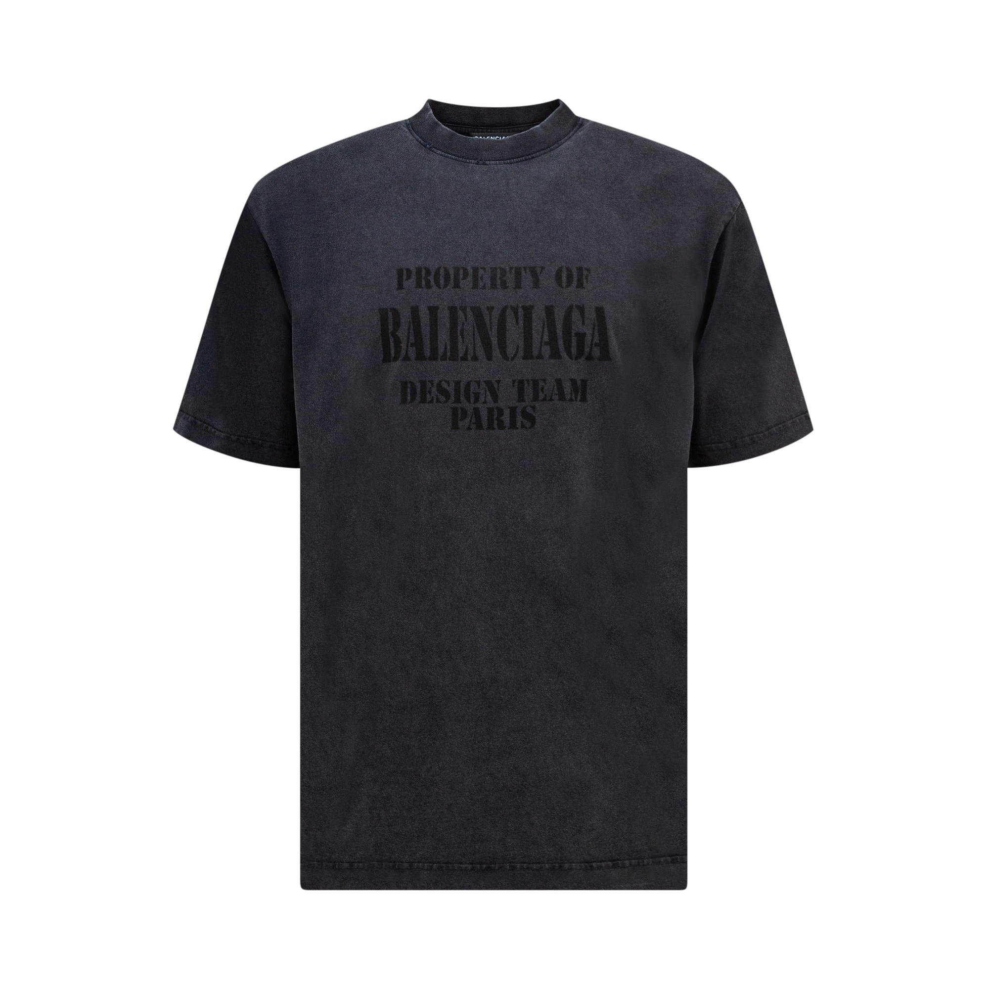 Buy Balenciaga Property T-Shirt Large Fit 'Black Vintage' - 641675
