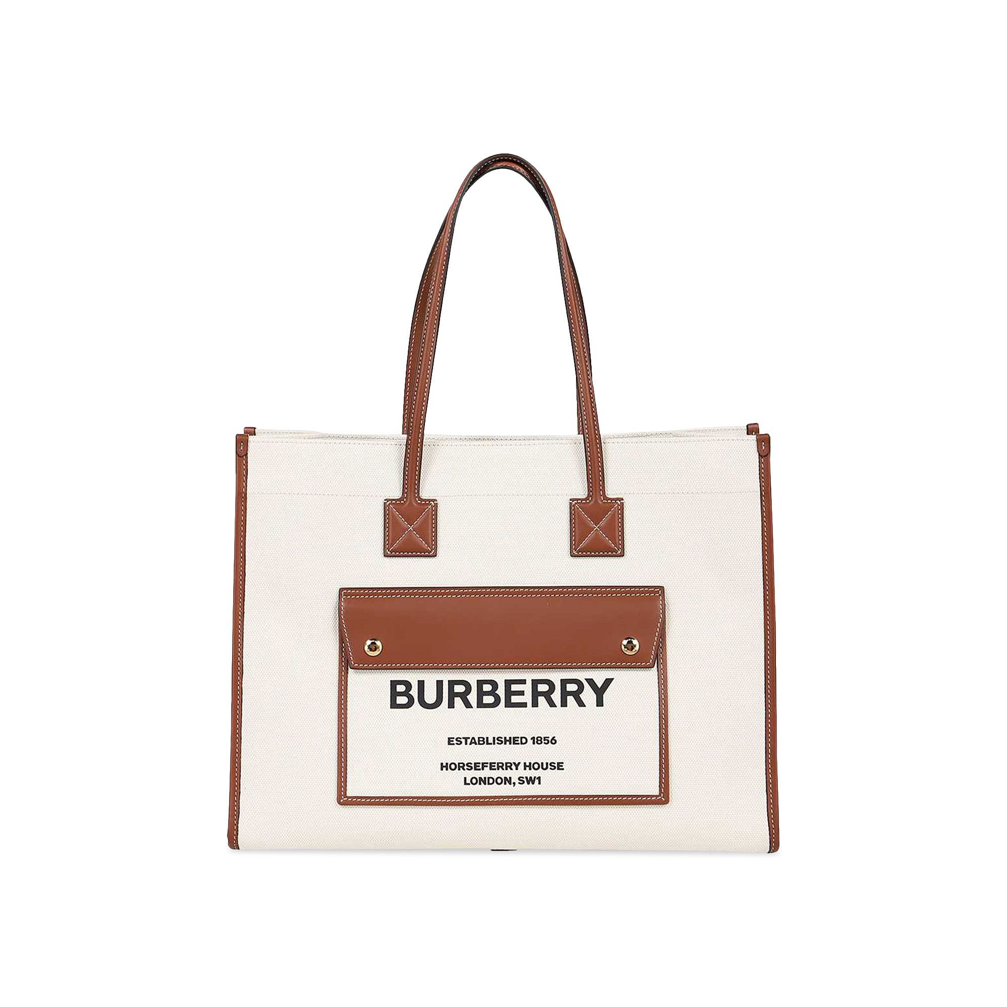 Buy Burberry Shopper Bag 'Natural/Tan' - 8044129 | GOAT