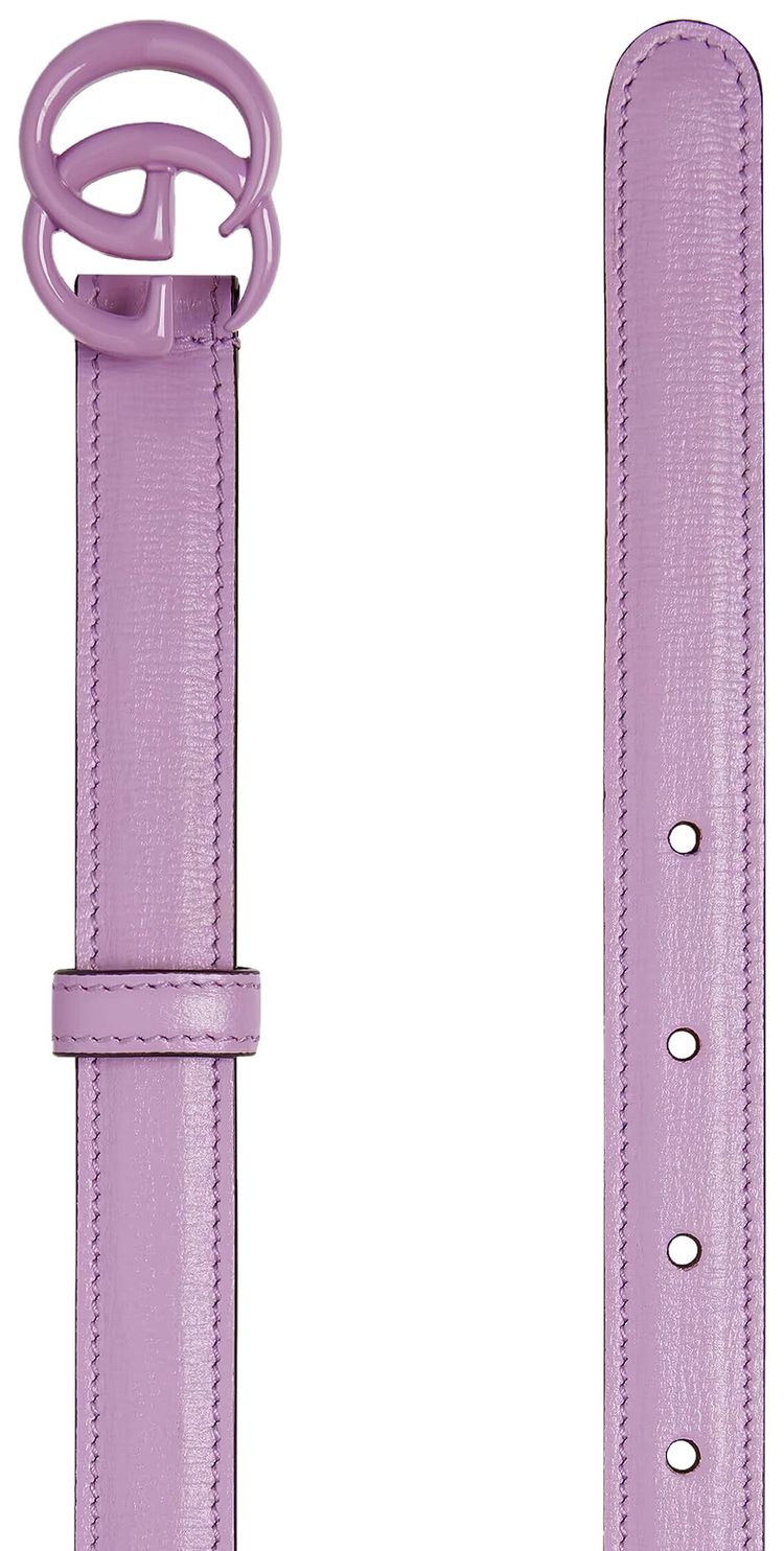 Gucci GG Marmont Thin Belt Light Purple