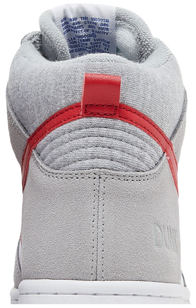 Nike Dunk High SE GS Athletic Club   Light Smoke Grey Gym Red