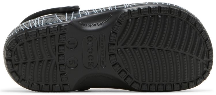 Ron English x Crocs Classic Clog Kids Party Animals   Zebra Black