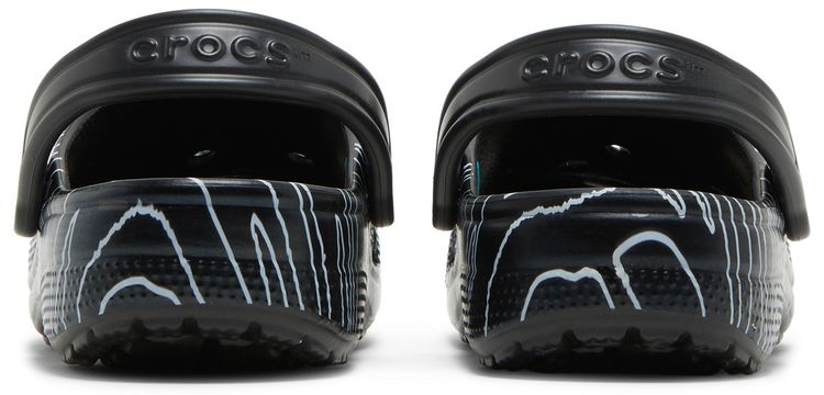 Ron English x Crocs Classic Clog Kids Party Animals   Zebra Black