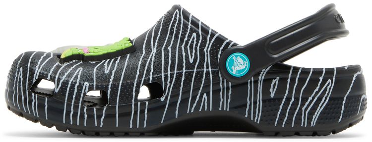 Ron English x Crocs Classic Clog Kids Party Animals   Zebra Black