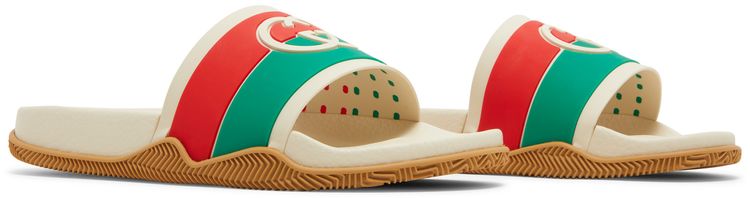Gucci Slide Interlocking G   Orange Green