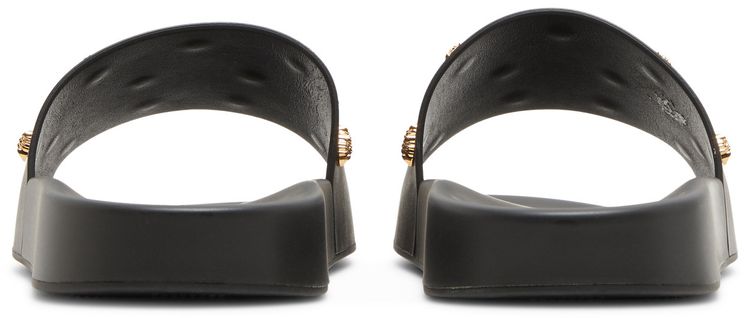 Versace Medusa Stud Leather Slide Black