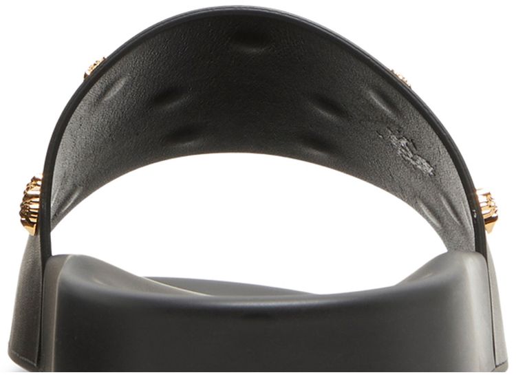 Versace Medusa Stud Leather Slide Black