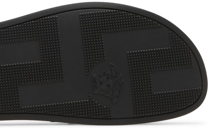 Versace Medusa Stud Leather Slide Black