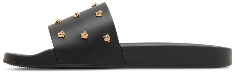 Versace Medusa Stud Leather Slide Black