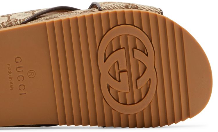 Gucci GG Slide Sandal Beige