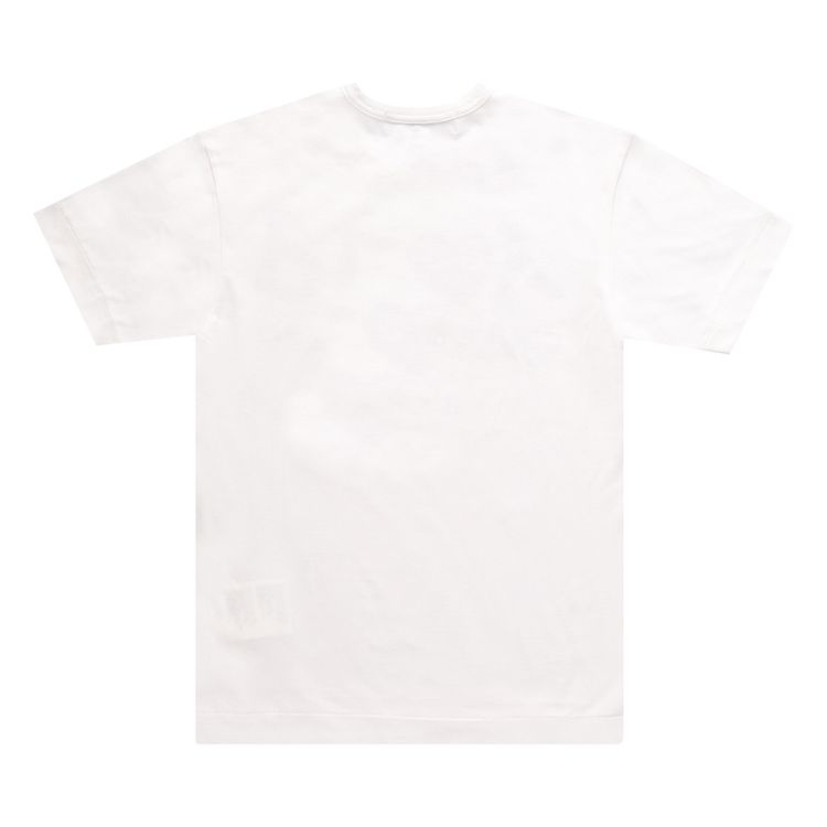 Comme des Garcons PLAY Inverted Text Logo T Shirt White