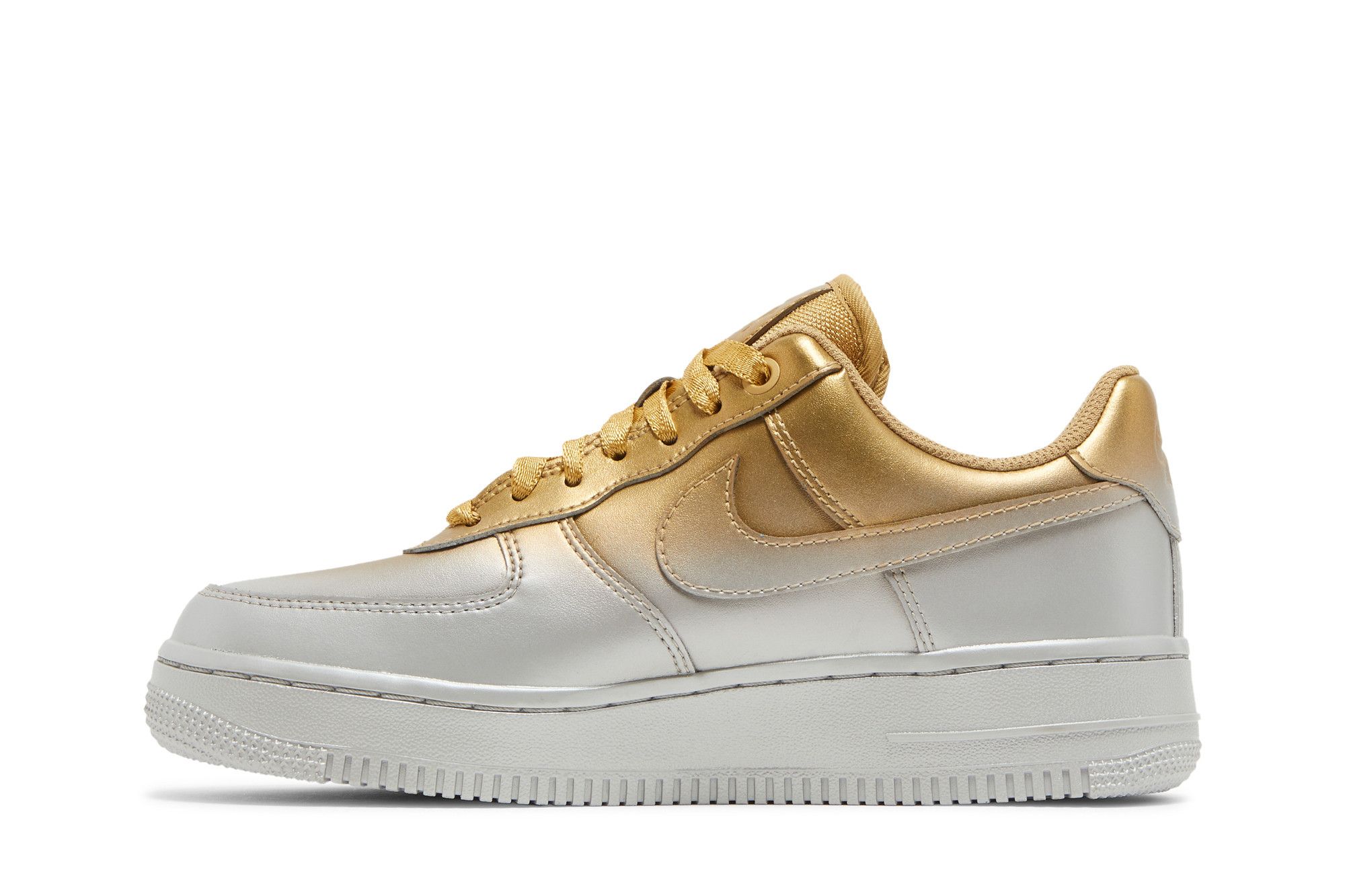 ★ WMNS ★ Nike Air Force 1 Low White Grey Gold Nike Air Force 1 Low White Gray Gold W for Sale
