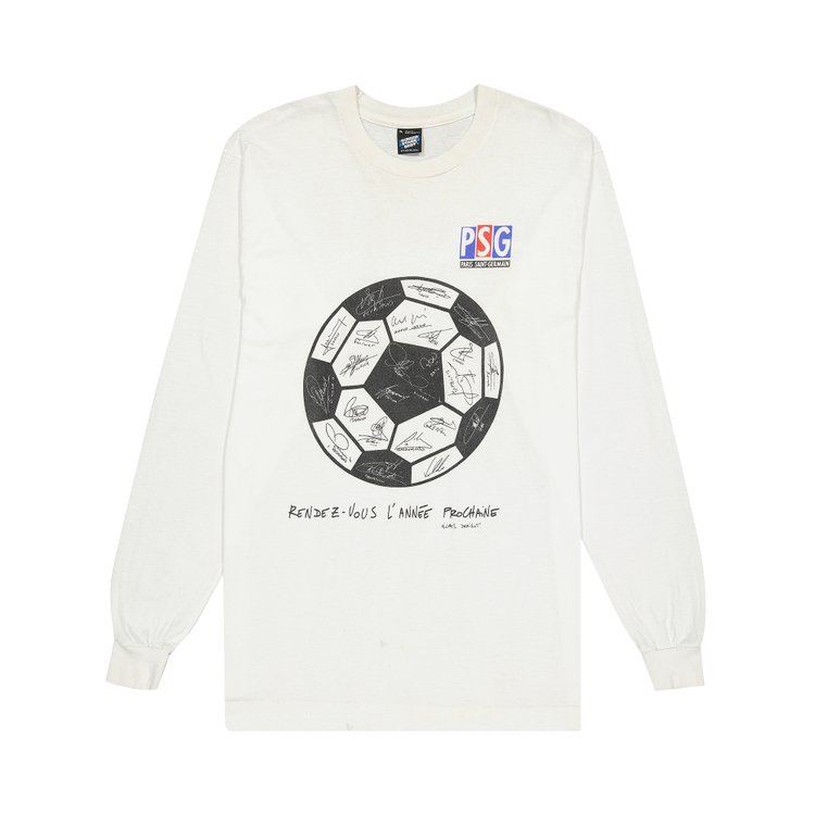 Vintage Paris Saint-Germain Signature Soccer Ball Long-Sleeve 'White'