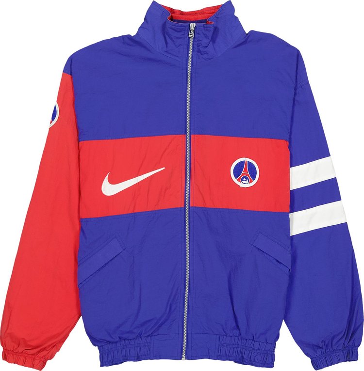 Vintage Nike Paris Saint Germain Logo Patch Track Jacket BlueRed