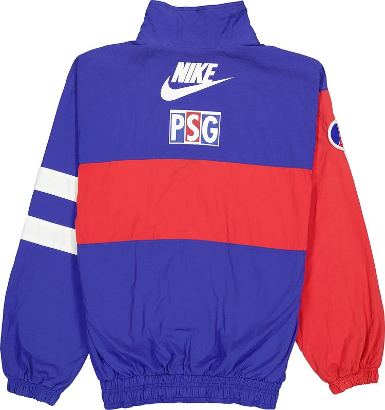 Vintage Nike Paris Saint-Germain Logo Patch Track Jacket 'Blue/Red'