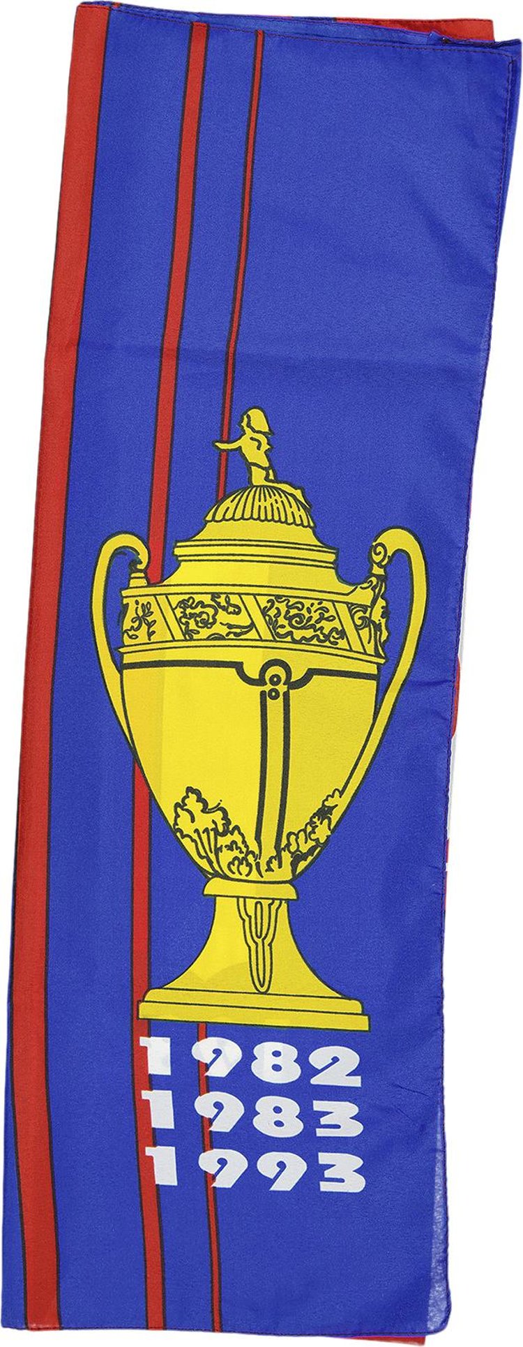 Vintage Paris Saint Germain Foulard Trophy Scarf BlueRedYellow