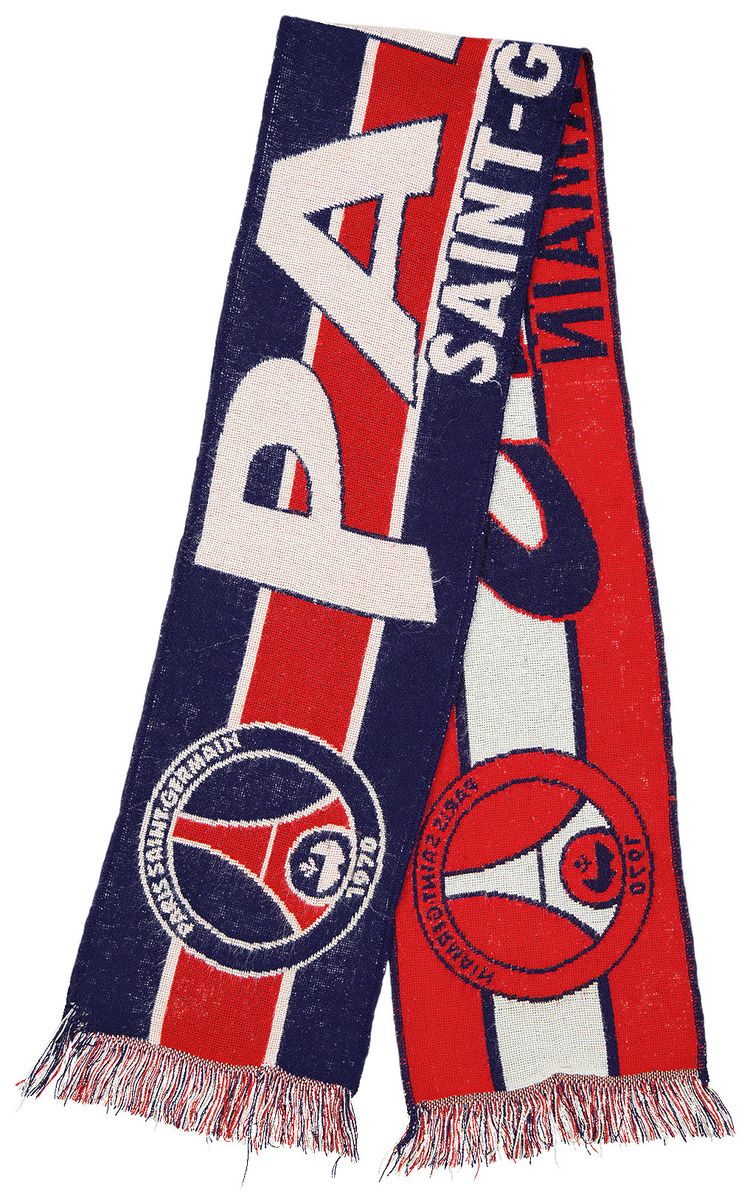 Vintage Paris Saint Germain 1970 Logo Scarf NavyRedWhite