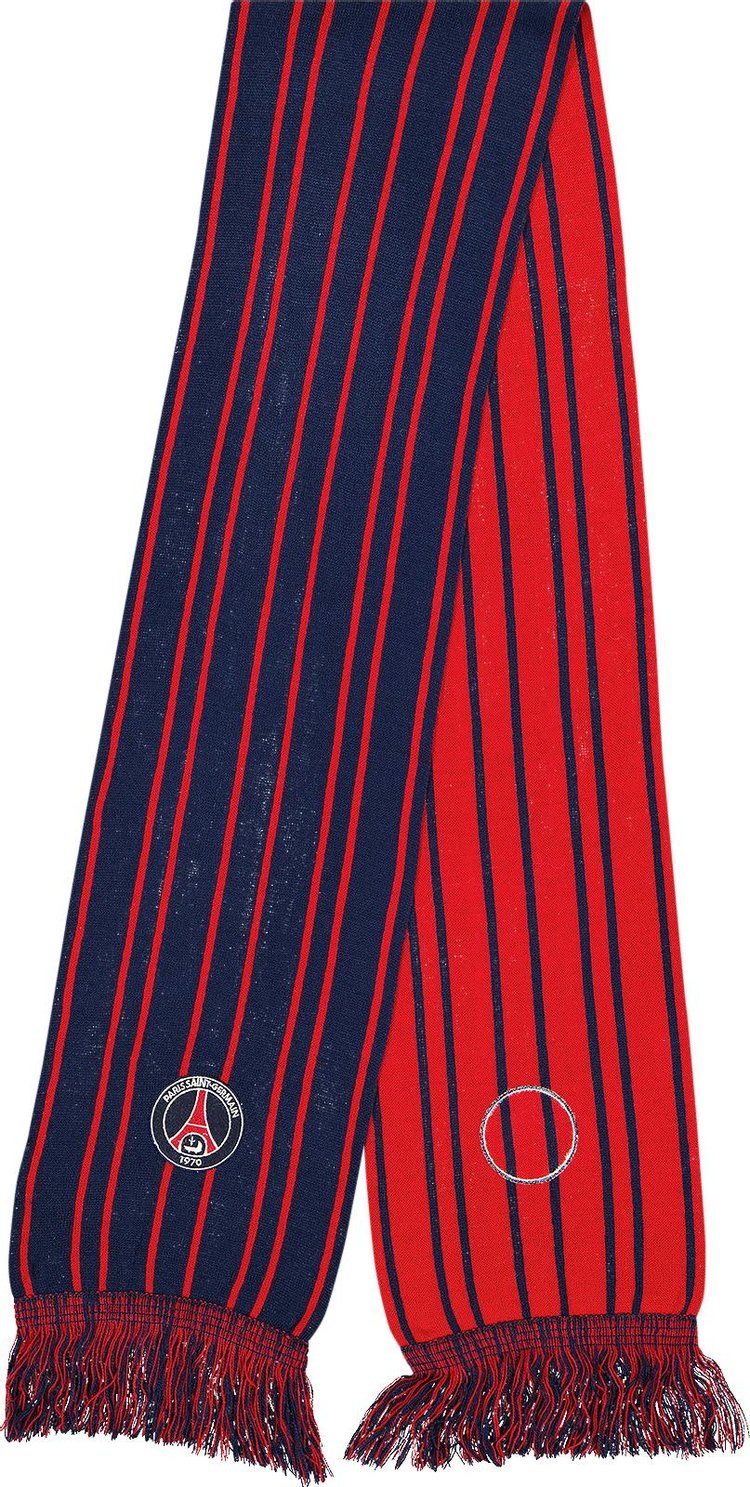 Vintage Paris Saint-Germain Logo Striped Scarf 'Navy/Red'
