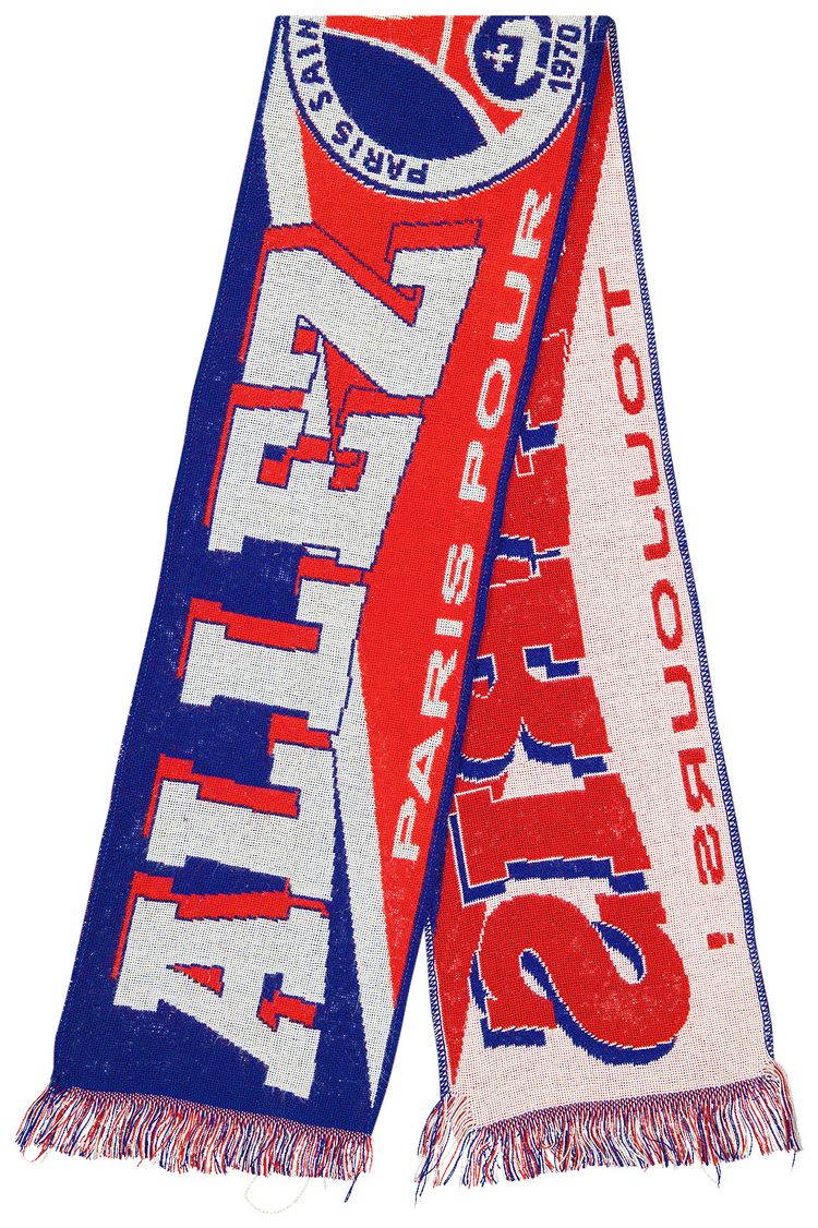 Vintage Paris Saint Germain Allez Paris Scarf BlueRed
