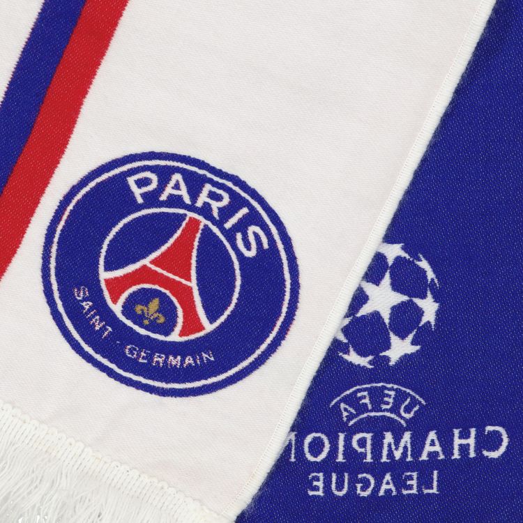 Vintage Paris Saint Germain UEFA Champions League Scarf WhiteBlue