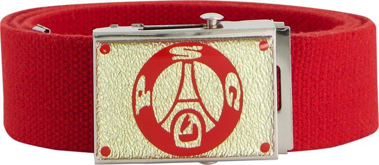 Vintage Paris Saint-Germain PSG Logo Tape Belt 'Red'