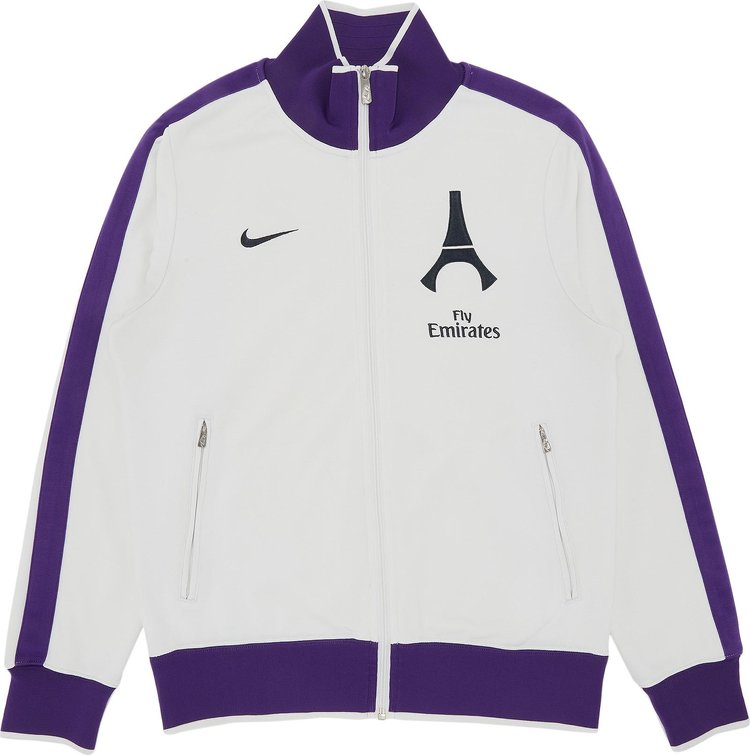 Buy Vintage Nike Paris Fly Emirates Logo Track Jacket 'White/Purple' - 100000314PSGFELTJ WHIT |