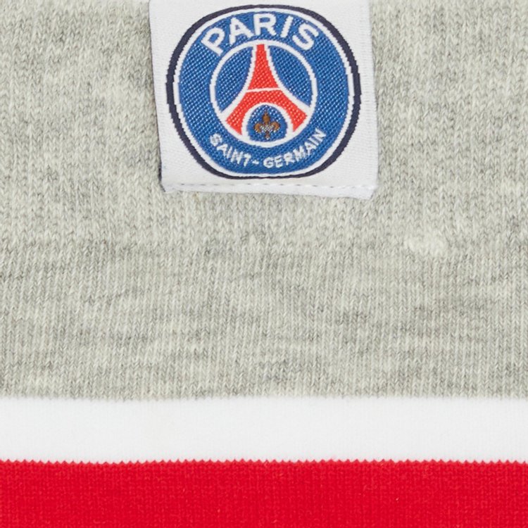 Vintage Paris Saint Germain Striped Logo Socks Grey