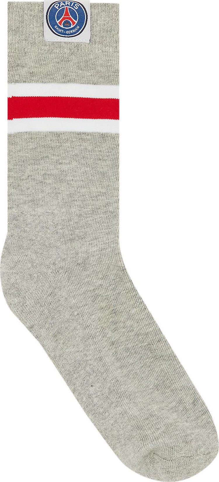 Vintage Paris Saint-Germain Striped Logo Socks 'Grey'