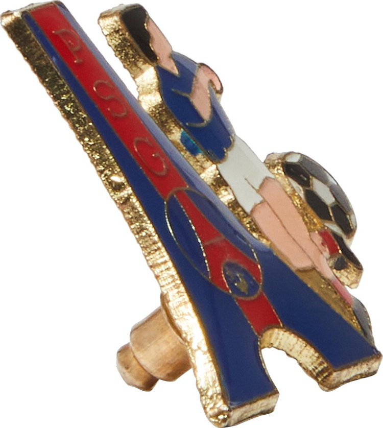 Vintage Paris Saint Germain Eiffel Tower Player Pin Navy