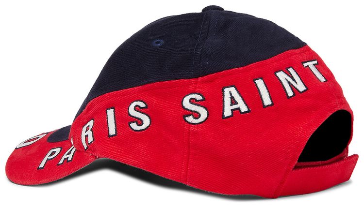 Vintage Paris Saint Germain 1970 Embroidered Logo Cap RedNavy