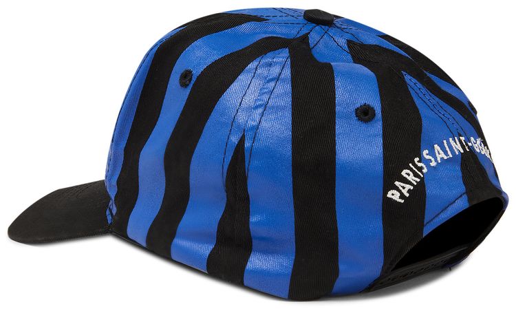 Vintage Paris Saint Germain Striped PSG Embroidered Cap BlackBlue