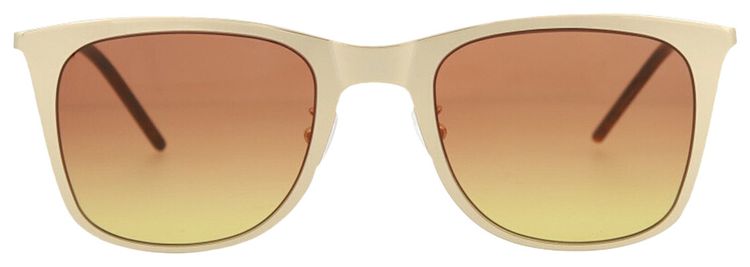 Saint Laurent Square Frame Metal Sunglasses Gold