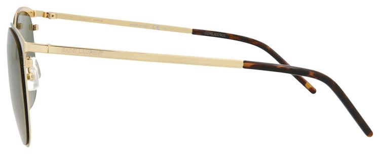 Saint Laurent Round Frame Metal Sunglasses Gold