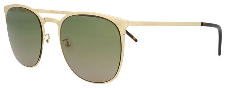 Saint Laurent Round Frame Metal Sunglasses Gold