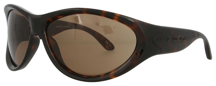 Balenciaga Aviator Style Bio Injection Rilsan Sunglasses Brown