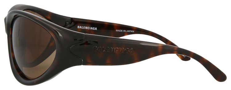 Balenciaga Aviator Style Bio Injection Rilsan Sunglasses Brown