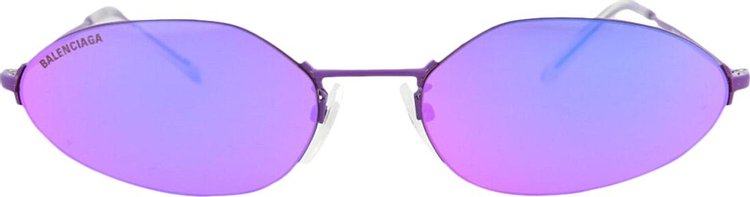 Balenciaga Round Frame Metal Sunglasses Violet