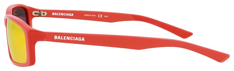 Balenciaga Square Frame Acetate Sunglasses Red